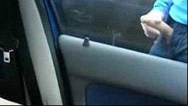 Horny Bitch Masturbates In Car In Front Of Voyeurs 1